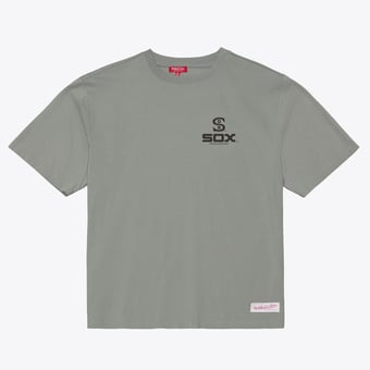 Women's Mitchell & Ness Gray Chicago White Sox Core Essentials Micro Logo T-Shirt