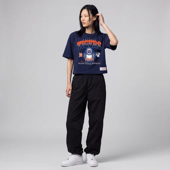 Women's Mitchell & Ness Navy Detroit Tigers Street Graphics T-Shirt