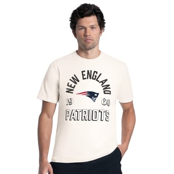 Men's MSX by Michael Strahan Cream New England Patriots Ultimate Graphic T-Shirt