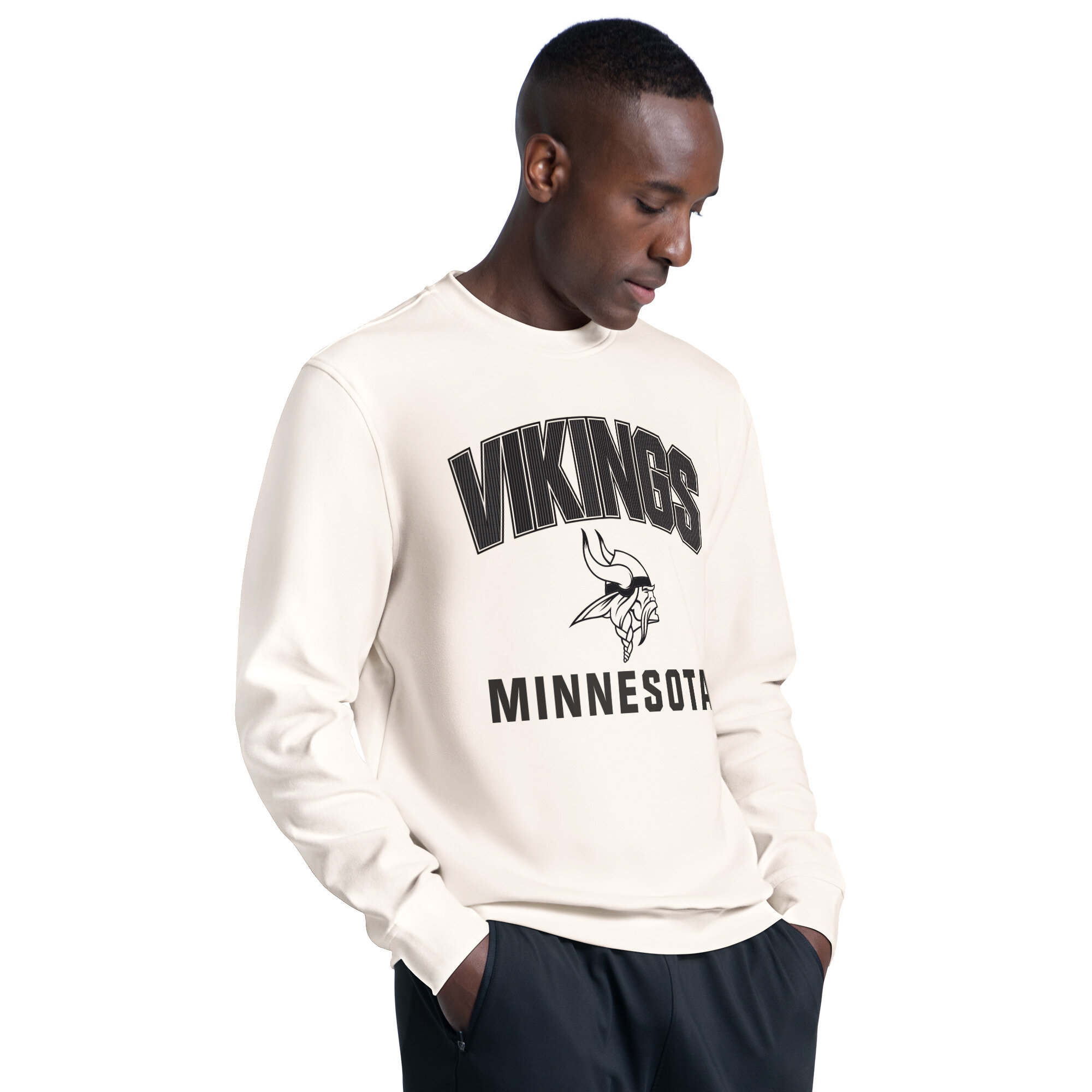 Msx by Michael Strahan Men's Cream Minnesota Vikings Finish Line Tri-Blend Sweatshirt - Cream