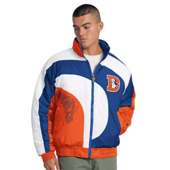 Men's Pro Player White Denver Broncos Wave Full-Zip Jacket