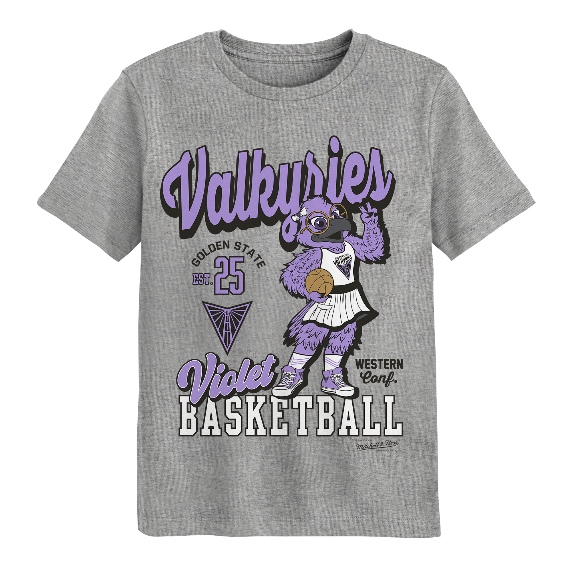 Preschool Mitchell & Ness  Gray Golden State Valkyries That Girl Mascot T-Shirt
