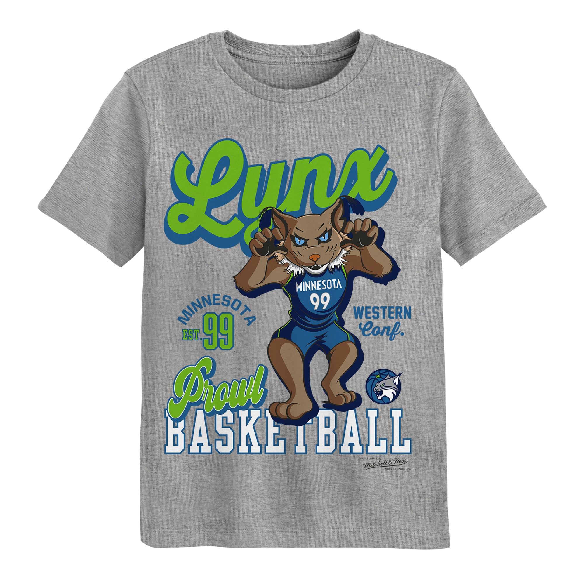 Preschool Mitchell & Ness Heather Gray Minnesota Lynx That Girl T-Shirt