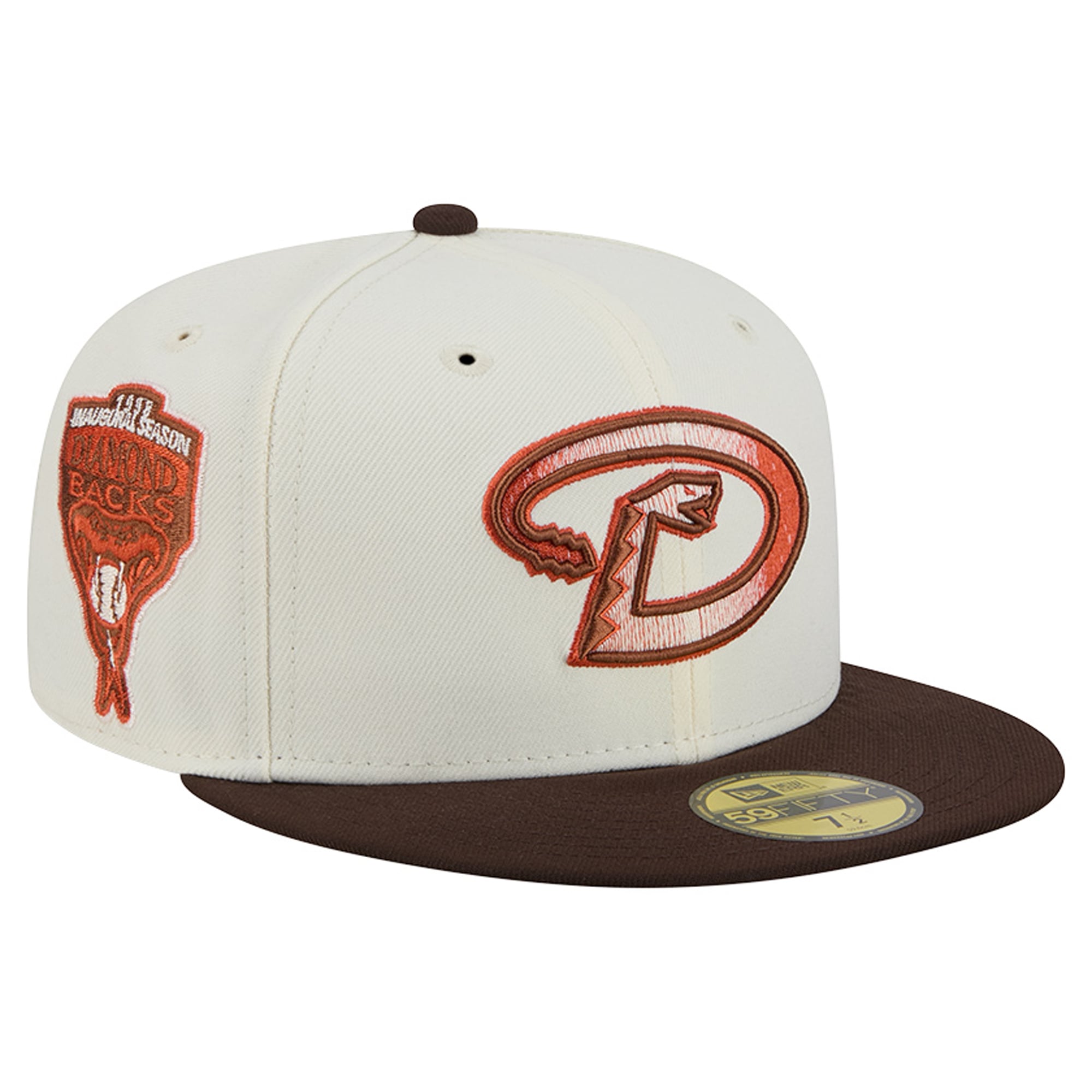 Men's New Era Natural/Brown Arizona Diamondbacks Pumpkin Spice 59FIFTY Fitted Hat