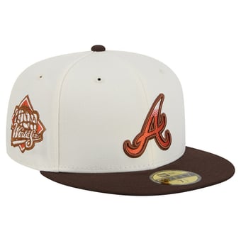 Men's New Era Natural/Brown Atlanta Braves Pumpkin Spice 59FIFTY Fitted Hat
