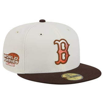 Men's New Era Natural/Brown Boston Red Sox Pumpkin Spice 59FIFTY Fitted Hat