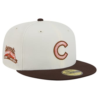 Men's New Era Natural/Brown Chicago Cubs Pumpkin Spice 59FIFTY Fitted Hat