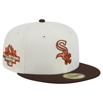 Men's New Era Natural/Brown Chicago White Sox Pumpkin Spice 59FIFTY Fitted Hat