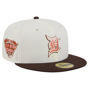 Men's New Era Natural/Brown Detroit Tigers Pumpkin Spice 59FIFTY Fitted Hat