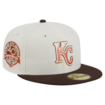 Men's New Era Natural/Brown Kansas City Royals Pumpkin Spice 59FIFTY Fitted Hat