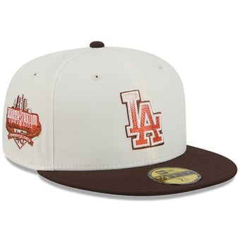 Men's New Era Natural/Brown Los Angeles Dodgers Pumpkin Spice 59FIFTY Fitted Hat