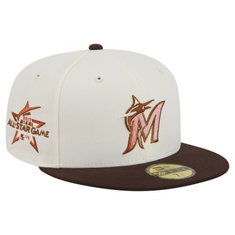 Men's New Era Natural/Brown Miami Marlins Pumpkin Spice 59FIFTY Fitted Hat