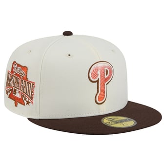 Men's New Era Natural/Brown Philadelphia Phillies Pumpkin Spice 59FIFTY Fitted Hat
