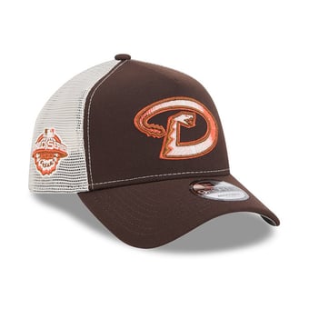 Men's New Era Brown Arizona Diamondbacks Pumpkin Spice 9FORTY A-Frame Adjustable Trucker Hat