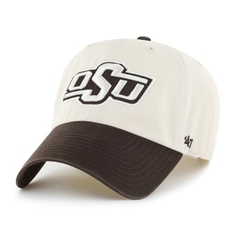 Unisex '47 Natural/Brown Oklahoma State Cowboys Clean Up Adjustable Hat