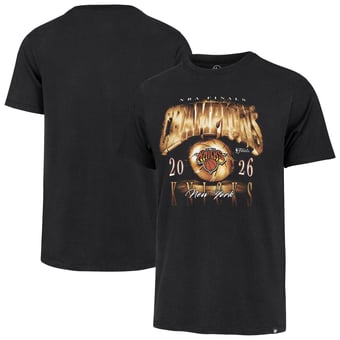 Men's '47 Black New York Knicks 2026 NBA Finals Champions Franklin T-Shirt