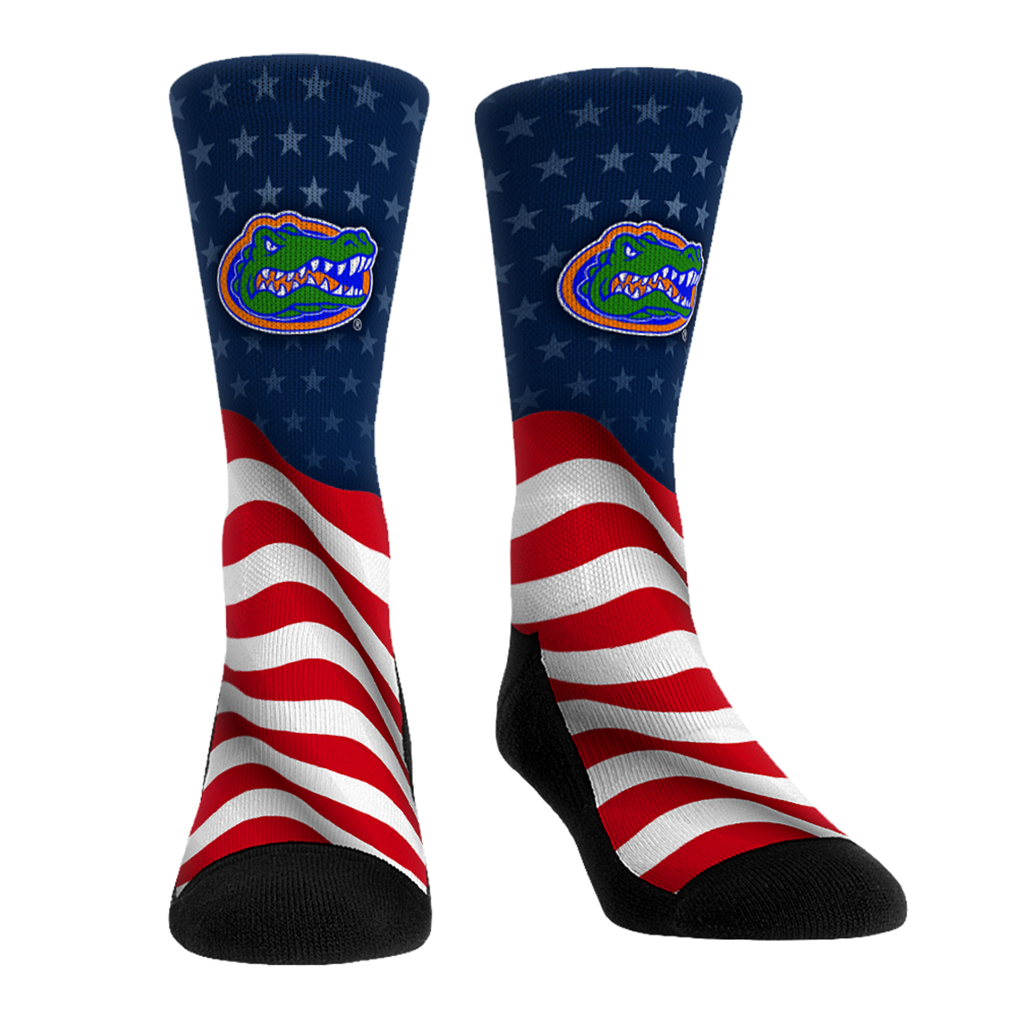 Unisex Rock Em  Blue Florida Gators Patriotic Flag Crew Socks