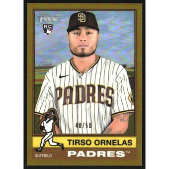 2025 Topps Heritage Chrome Gold Refractors #631 Tirso Ornelas