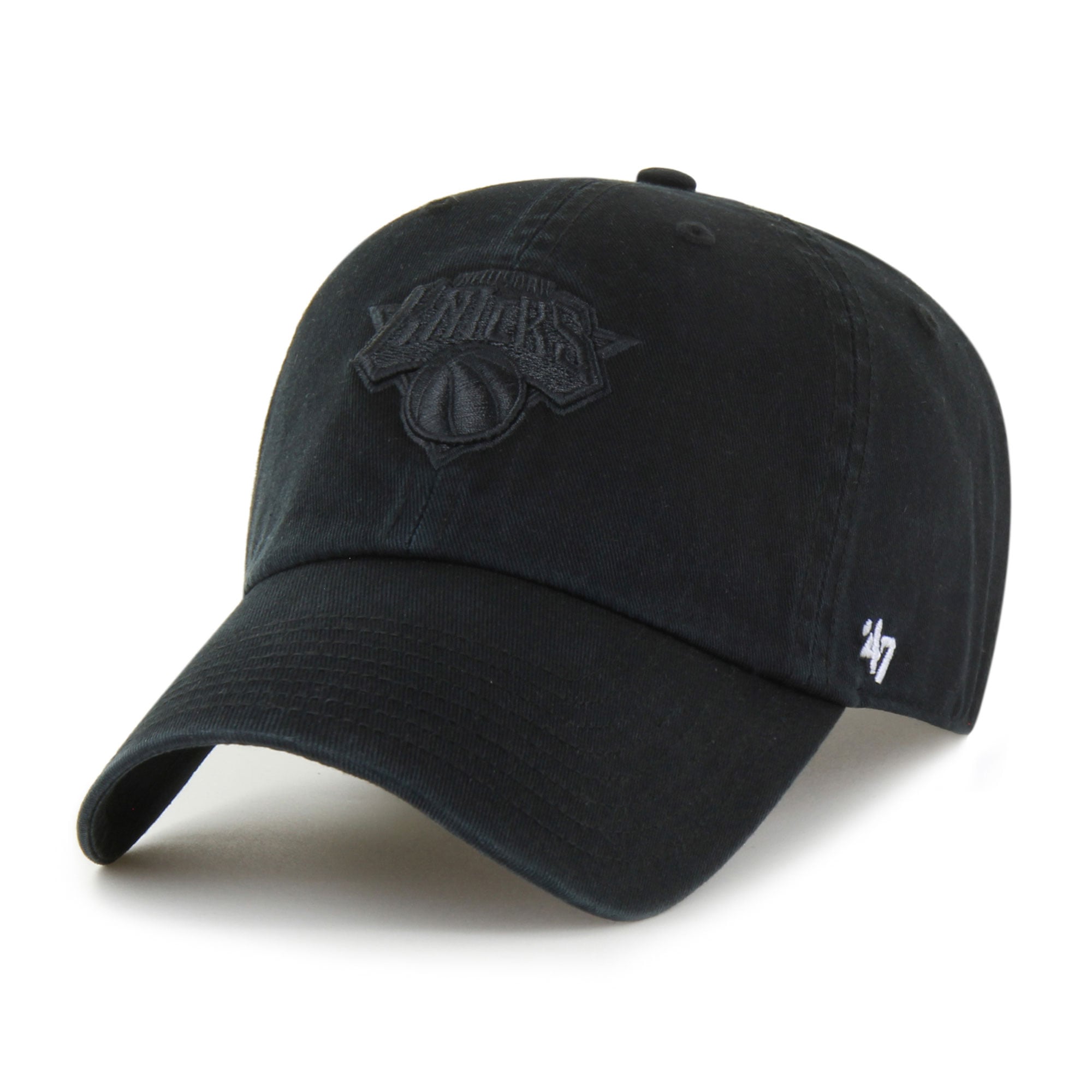 Men's '47  Black New York Knicks Clean Up Adjustable Hat