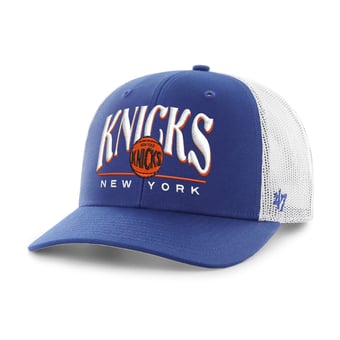 Men's '47  Blue/White New York Knicks Domestic Adjustable Trucker Hat