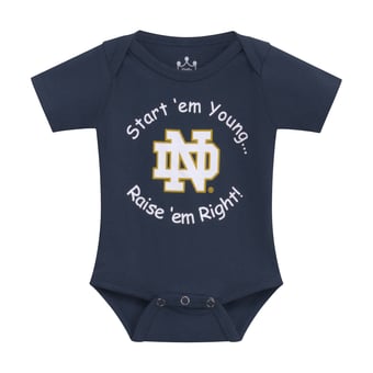 Newborn & Infant Little King Navy Notre Dame Fighting Irish Start 'Em Young Bodysuit