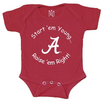 Newborn & Infant Little King Crimson Alabama Crimson Tide Start 'Em Young Bodysuit