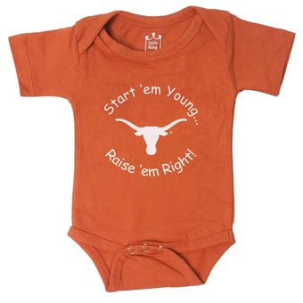 Newborn & Infant Little King Texas Orange Texas Longhorns Start 'Em Young Bodysuit
