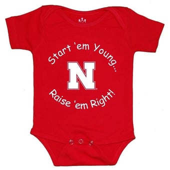 Newborn & Infant Little King Scarlet Nebraska Huskers Start 'Em Young Bodysuit