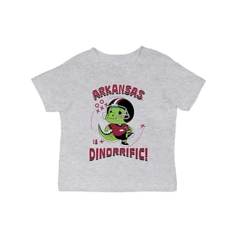 Infant Vive La Fete Gray Arkansas Razorbacks Dinorrific T-Shirt