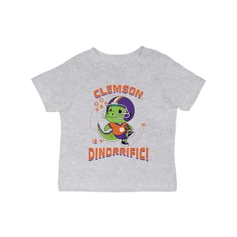 Infant Vive La Fete Gray Clemson Tigers Dinorrific T-Shirt