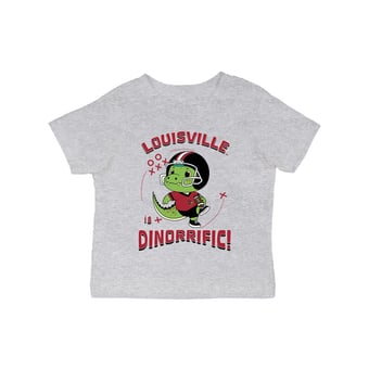 Infant Vive La Fete Gray Louisville Cardinals Dinorrific T-Shirt