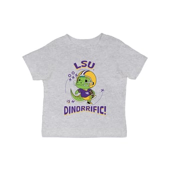 Infant Vive La Fete Gray LSU Tigers Dinorrific T-Shirt