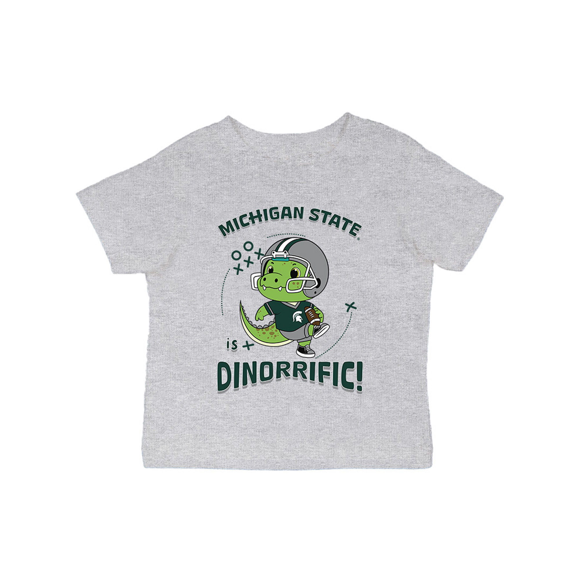 Infant Vive La Fete Gray Michigan State Spartans Dinorrific T-Shirt