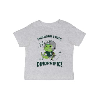 Infant Vive La Fete Gray Michigan State Spartans Dinorrific T-Shirt