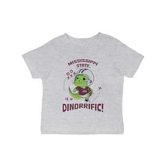 Infant Vive La Fete Gray Mississippi State Bulldogs Dinorrific T-Shirt