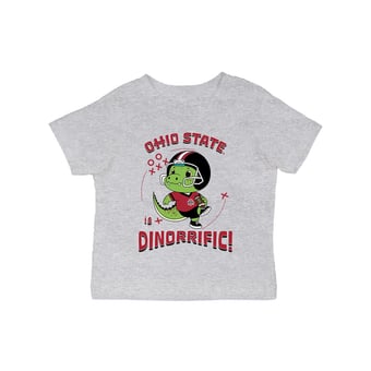 Infant Vive La Fete Gray Ohio State Buckeyes Dinorrific T-Shirt
