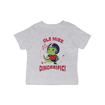 Infant Vive La Fete Gray Ole Miss Rebels Dinorrific T-Shirt