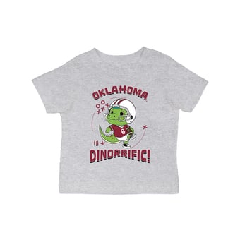 Infant Vive La Fete Gray Oklahoma Sooners Dinorrific T-Shirt