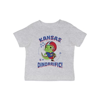 Infant Vive La Fete Gray Kansas Jayhawks Dinorrific T-Shirt