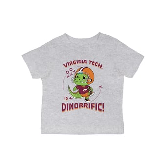 Infant Vive La Fete Gray Virginia Tech Hokies Dinorrific T-Shirt