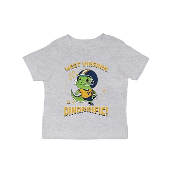 Infant Vive La Fete Gray West Virginia Mountaineers Dinorrific T-Shirt
