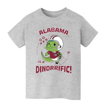 Youth Vive La Fete Gray Alabama Crimson Tide Dinorrific T-Shirt