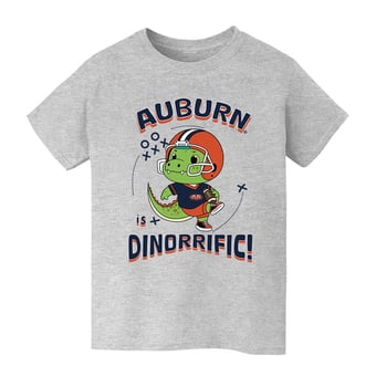 Youth Vive La Fete Gray Auburn Tigers Dinorrific T-Shirt