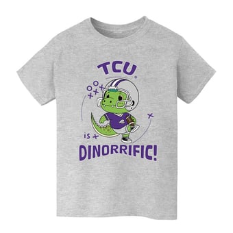 Youth Vive La Fete Gray TCU Horned Frogs Dinorrific T-Shirt