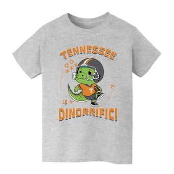 Youth Vive La Fete Gray Tennessee Volunteers Dinorrific T-Shirt