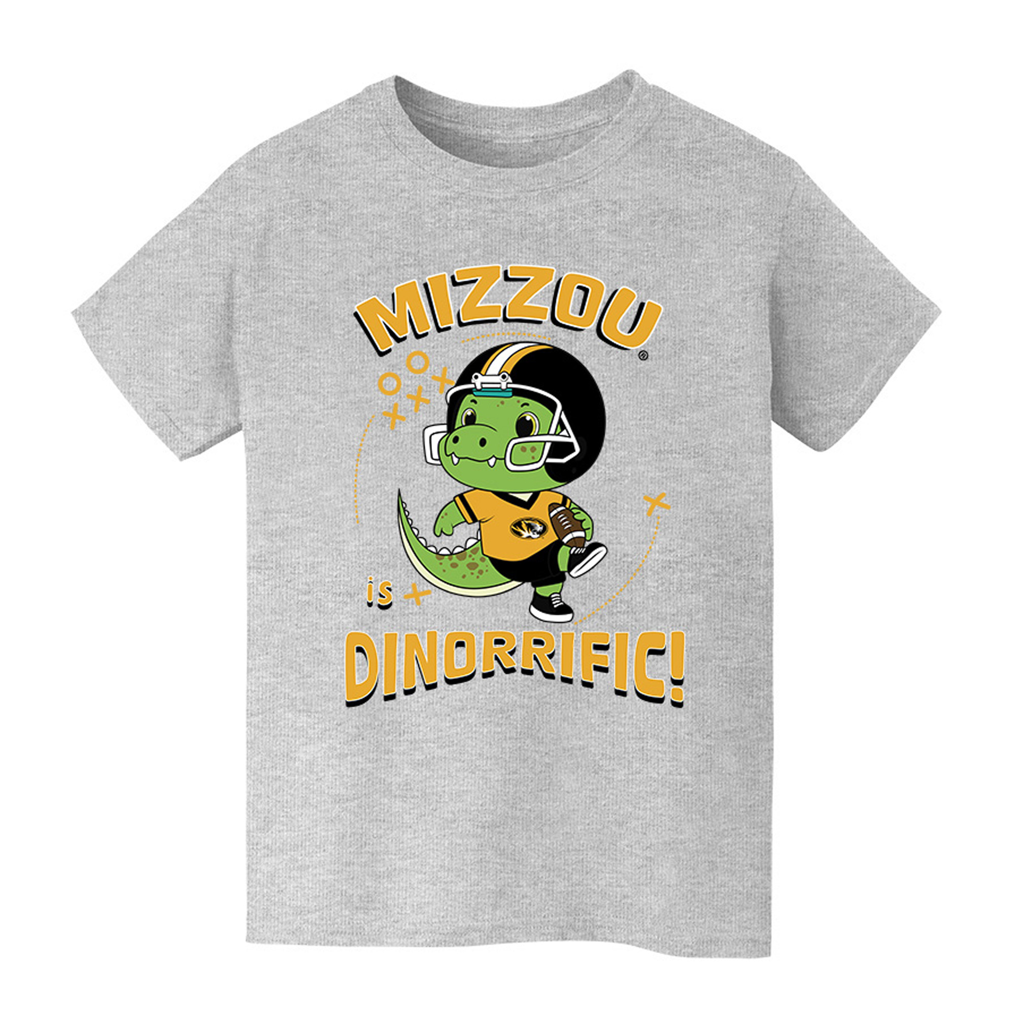 Youth Vive La Fete Gray Missouri Tigers Dinorrific T-Shirt
