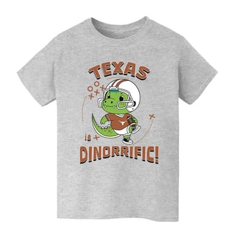 Youth Vive La Fete Gray Texas Longhorns Dinorrific T-Shirt