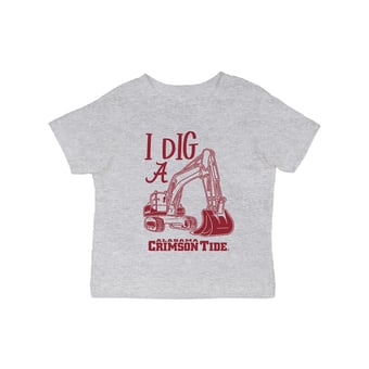 Infant Vive La Fete Gray Alabama Crimson Tide Excavator T-Shirt