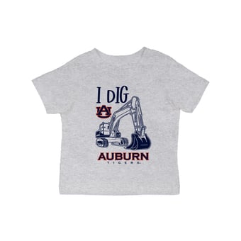 Infant Vive La Fete Gray Auburn Tigers Excavator T-Shirt