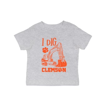 Infant Vive La Fete Gray Clemson Tigers Excavator T-Shirt